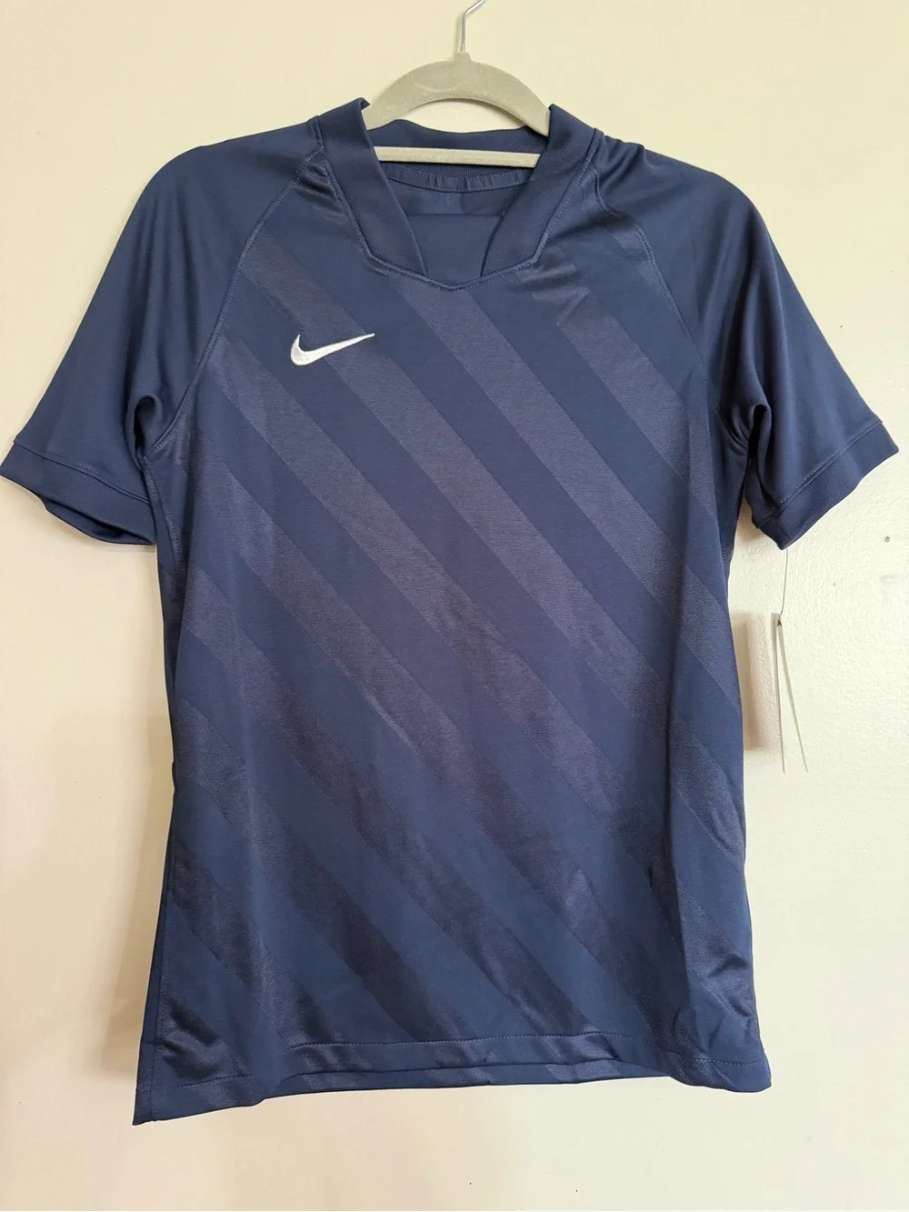 Nike Boys Navy Blue Short Sleeve Athletic Jersey